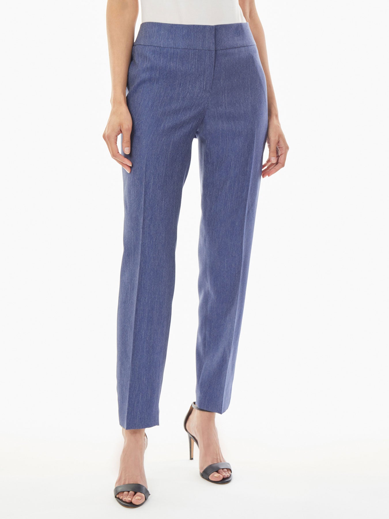 Twill Pants Slim Leg Dress Pants Kasper