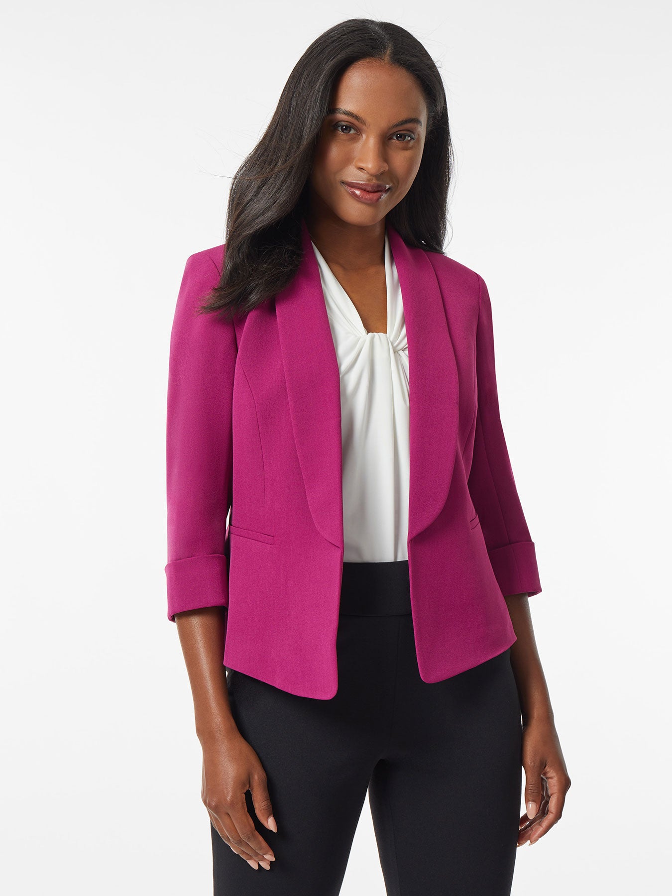 Kasper Womens Suit Separate Business Jacket B/W 4