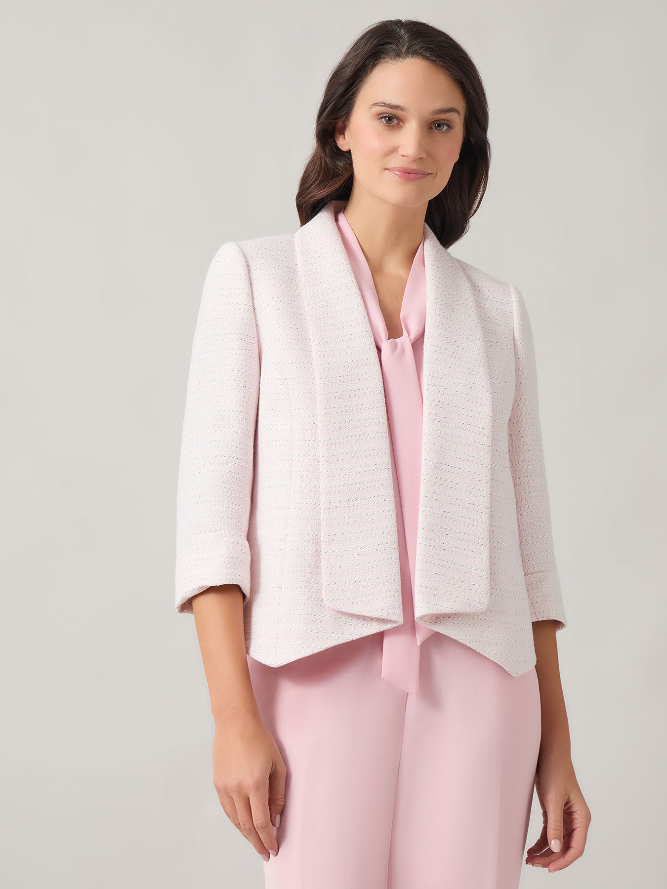 Plus Open Front Notch Collar Jacket