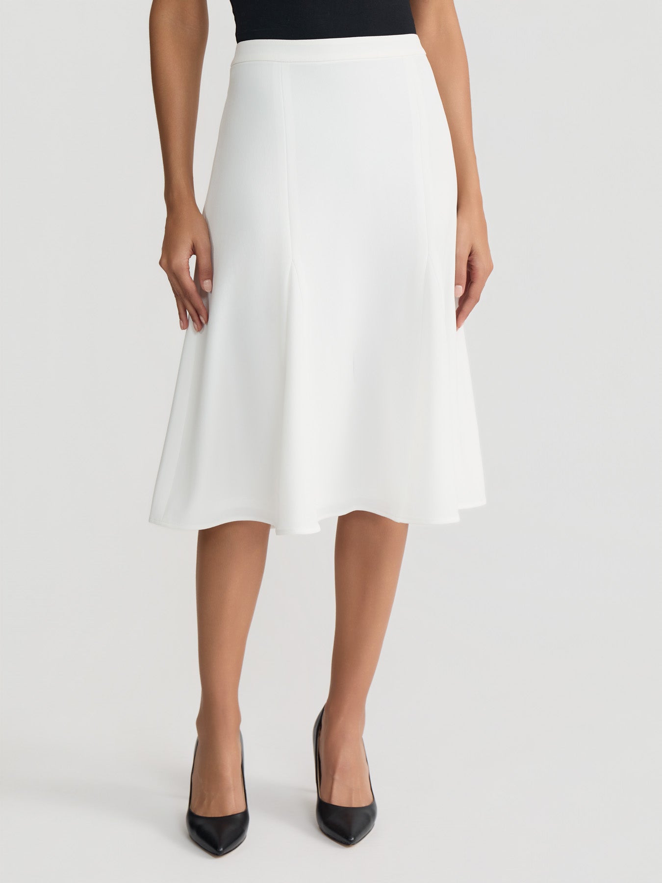 lily white skirt Godet Skirt