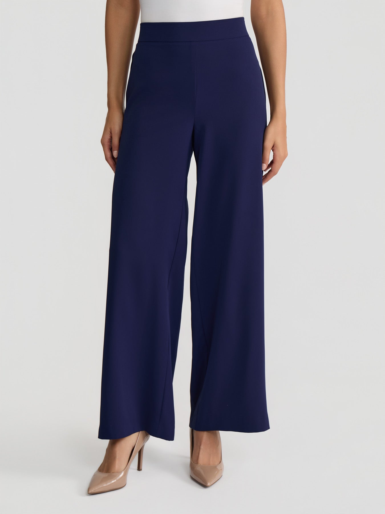 Plus High Rise Wide Leg Pant