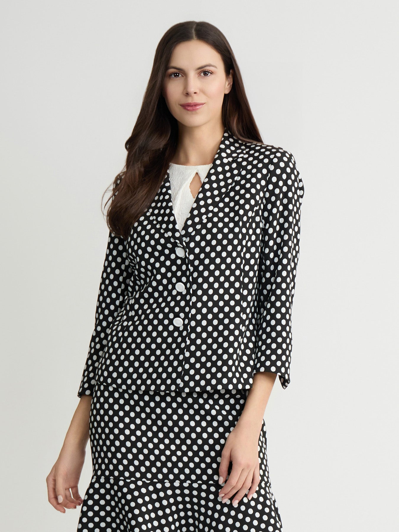 レディースウェア MIRROR 9 easy padding dress jacket Dotted Jacquard Jacket