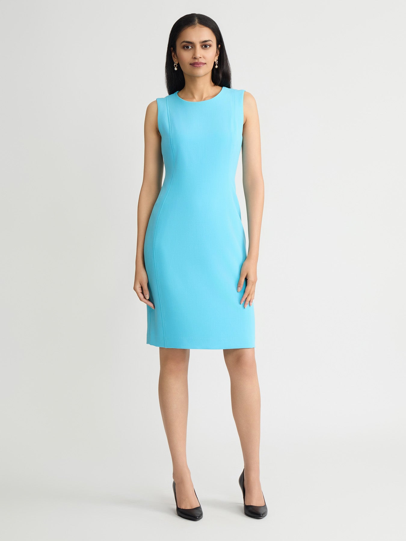 sachin and babi light blue dress Paneled Sheath Dress