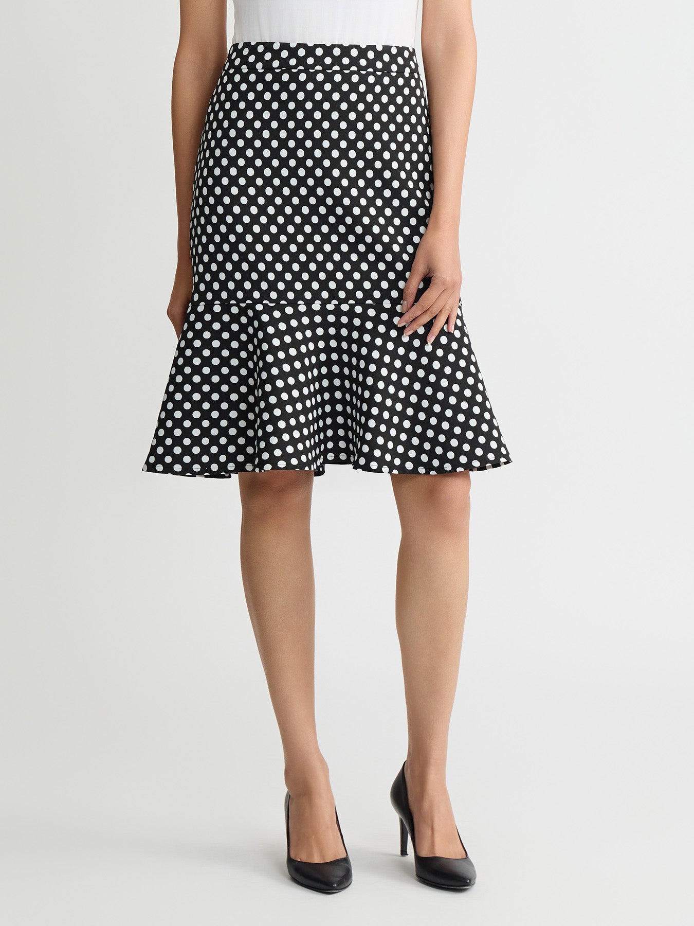 Petite Dotted Jacquard Skirt
