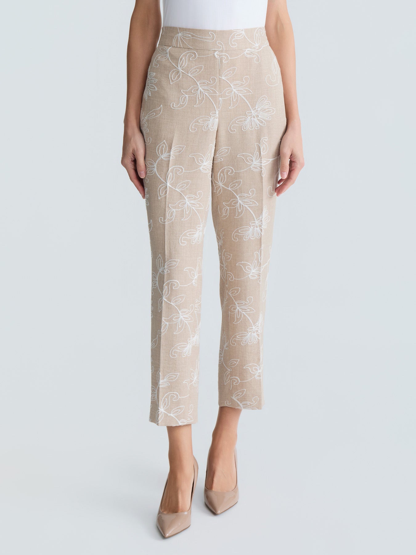 Plus Audrey Pull-On Straight Ankle Pants