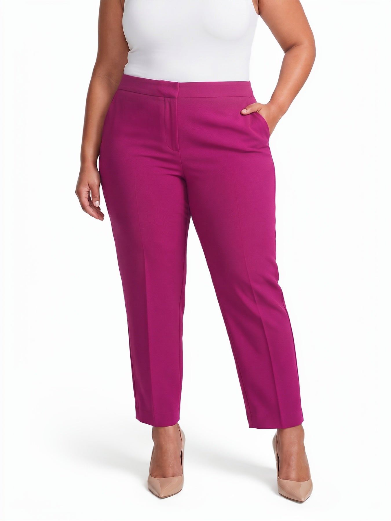 plus size pink dress pants Cato Fashions