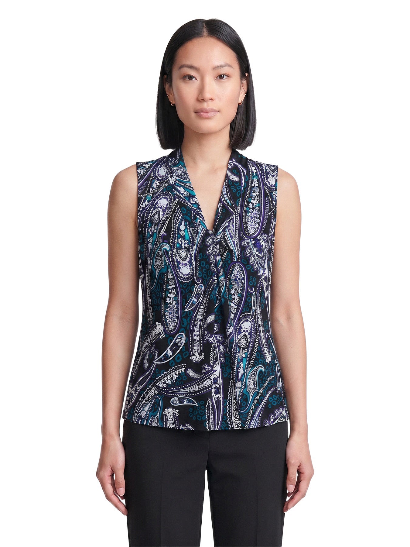 Knot Front Sleeveless Top