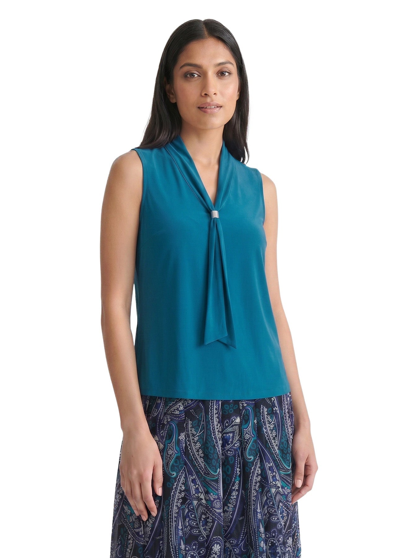 Neck Tie Sleeveless Top