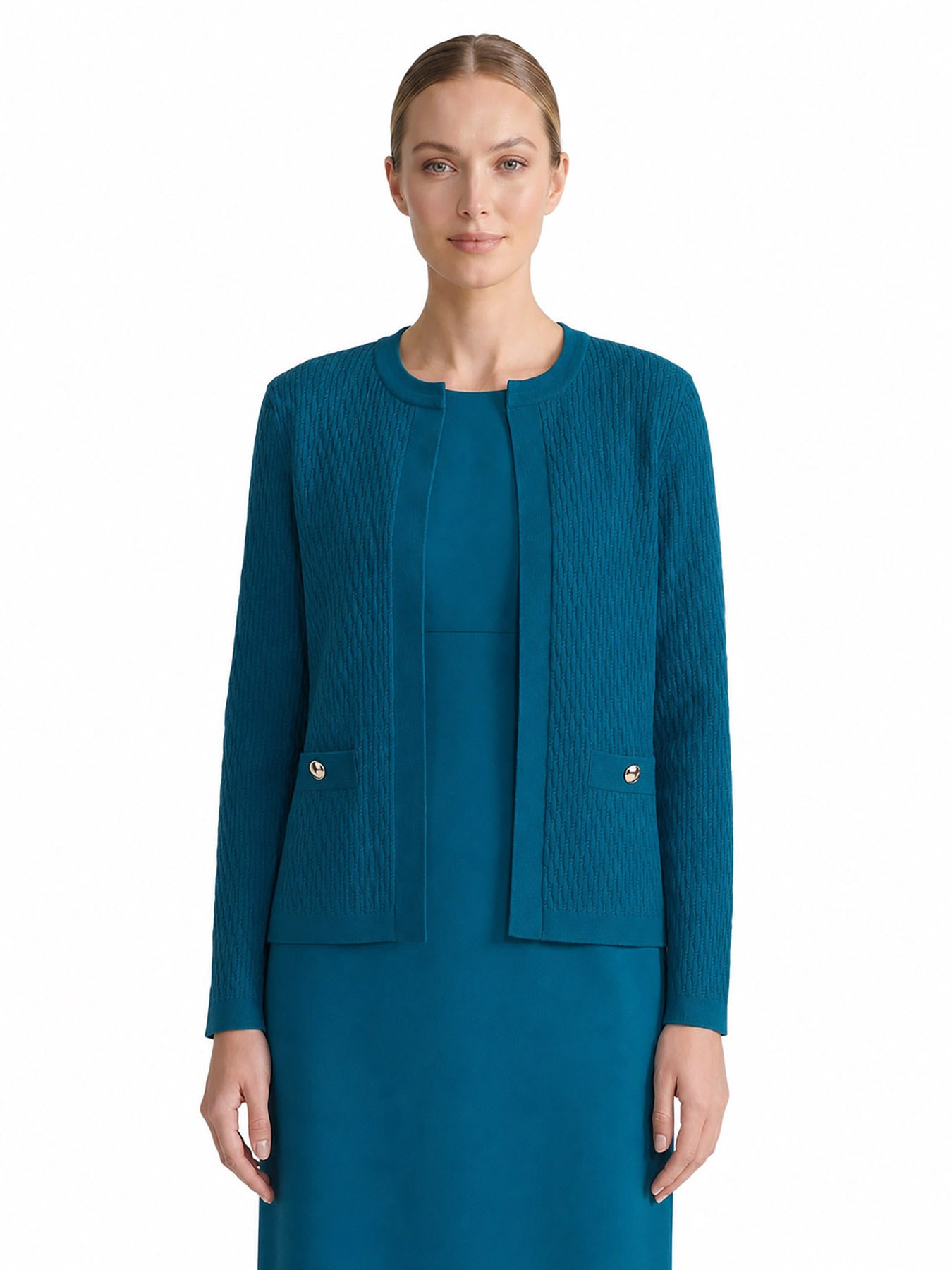Cable Kissing Front Cardigan