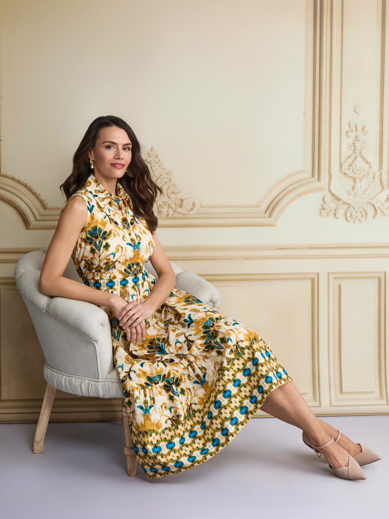 Medallion Printed Midi Dress