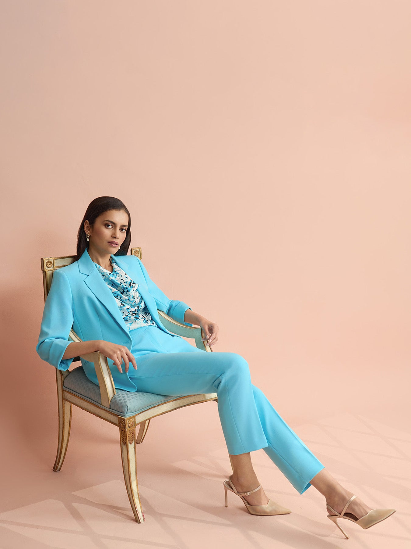 One Button Princess Seam Blazer