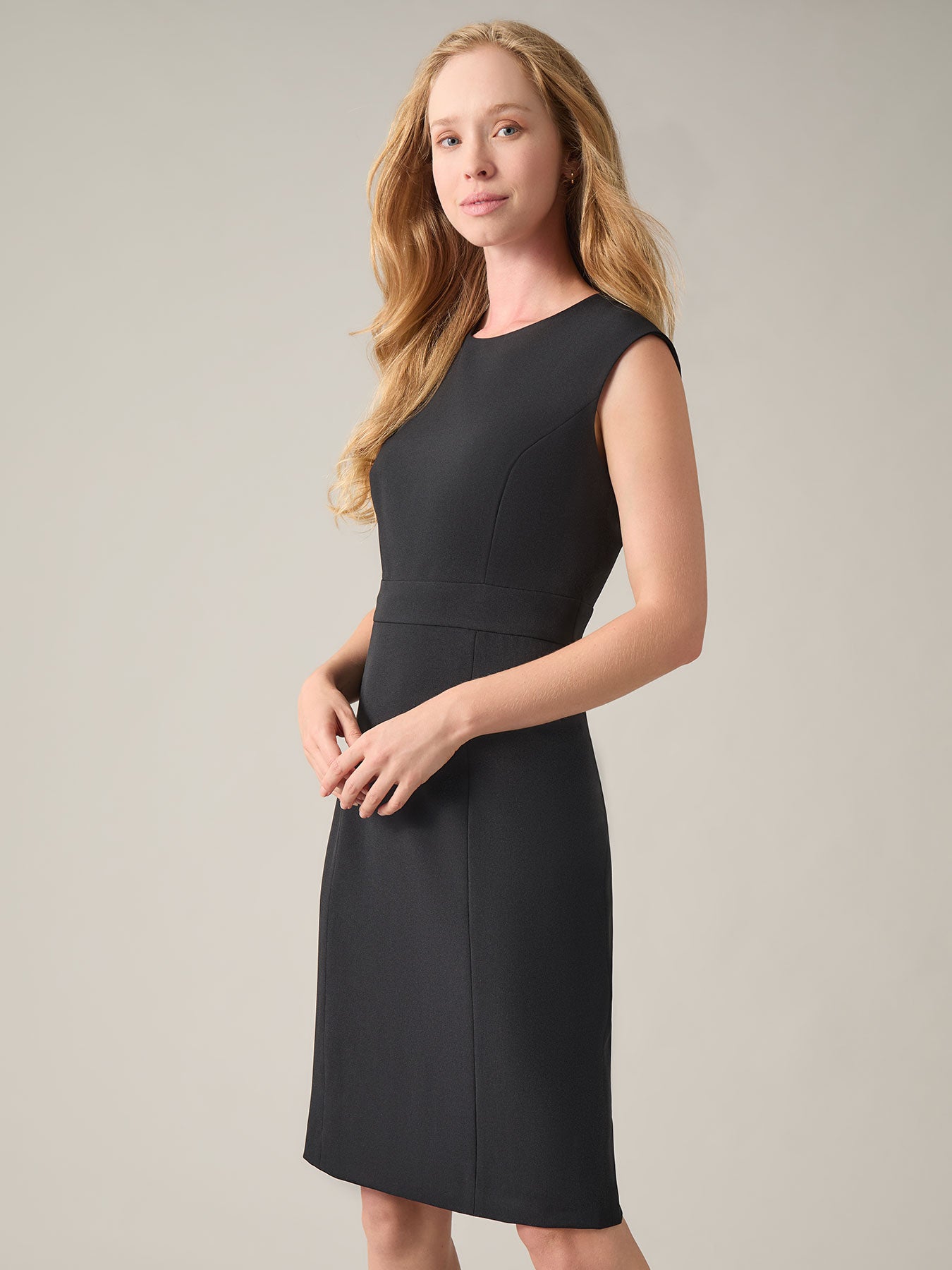 Kasper Women's Stetch Crepe Princess Seam Sheath Dress, Black, 18 Kasper Women's Stetch Crepe Princess Seam Sheath Dress, Black, 18