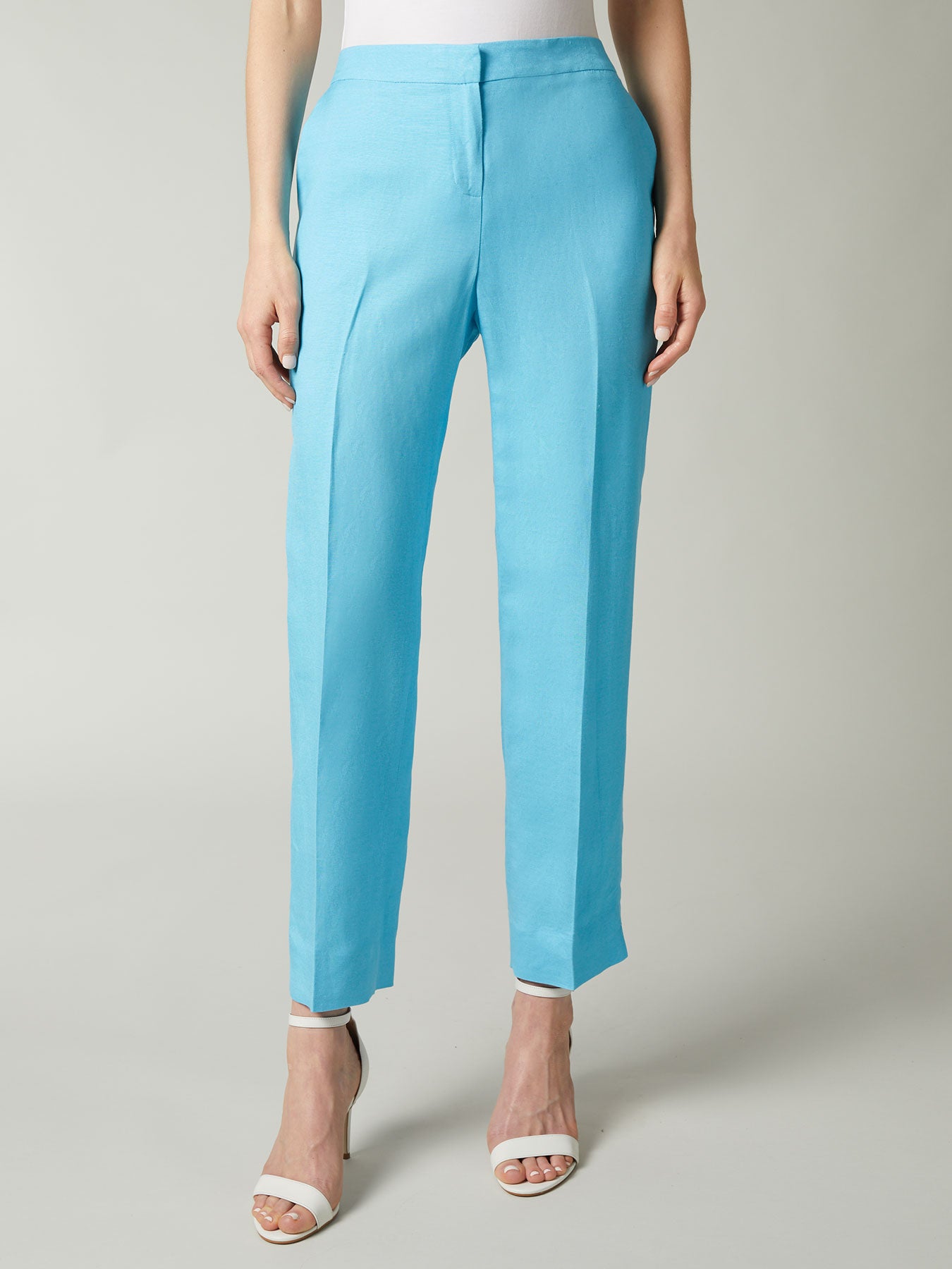 Kasper Women's Kate Classic Fit Pants Size 8 Gray Flat Front Lined. C21