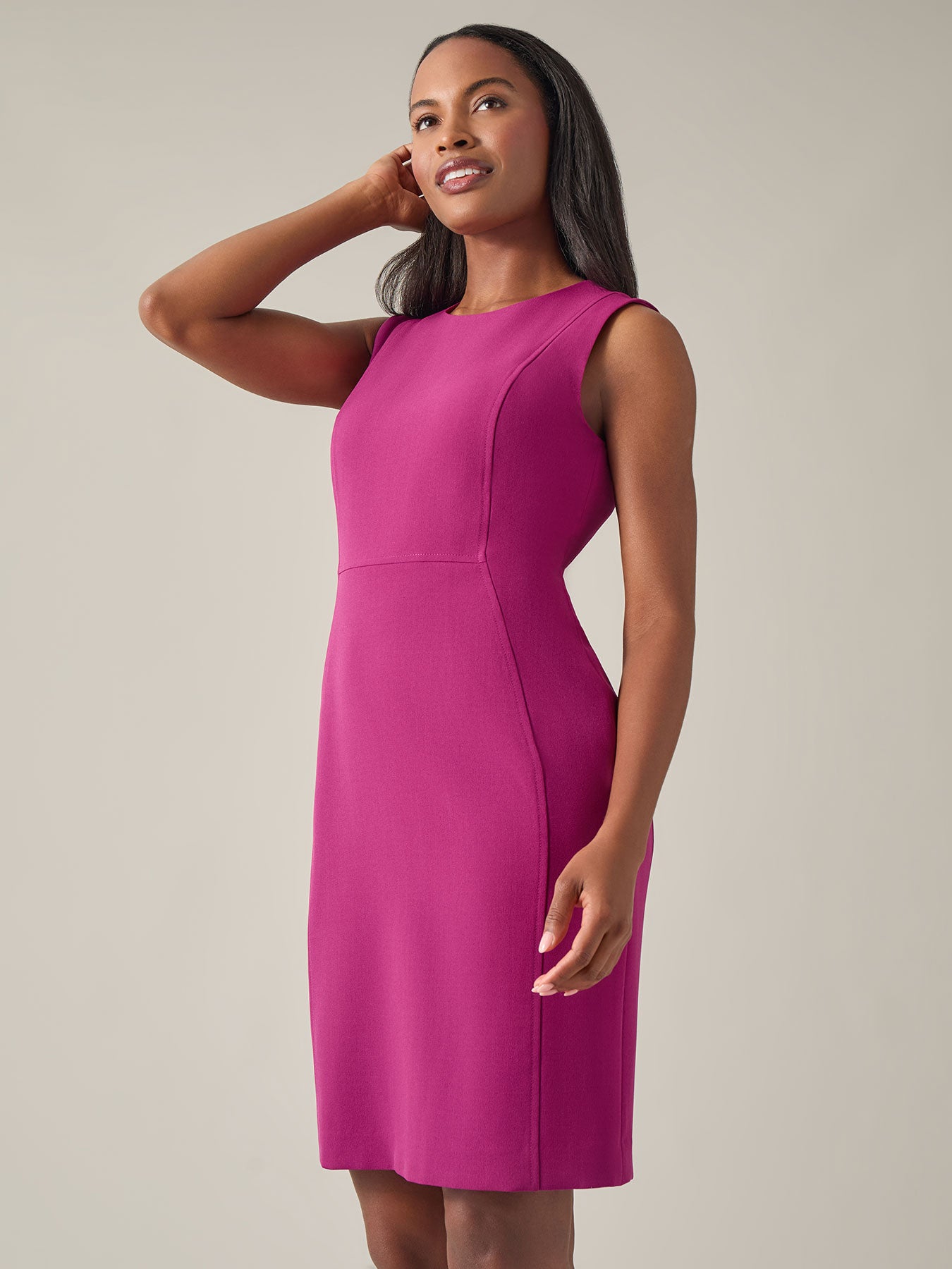 Plus Princess Seam Sheath Dress - Main Image