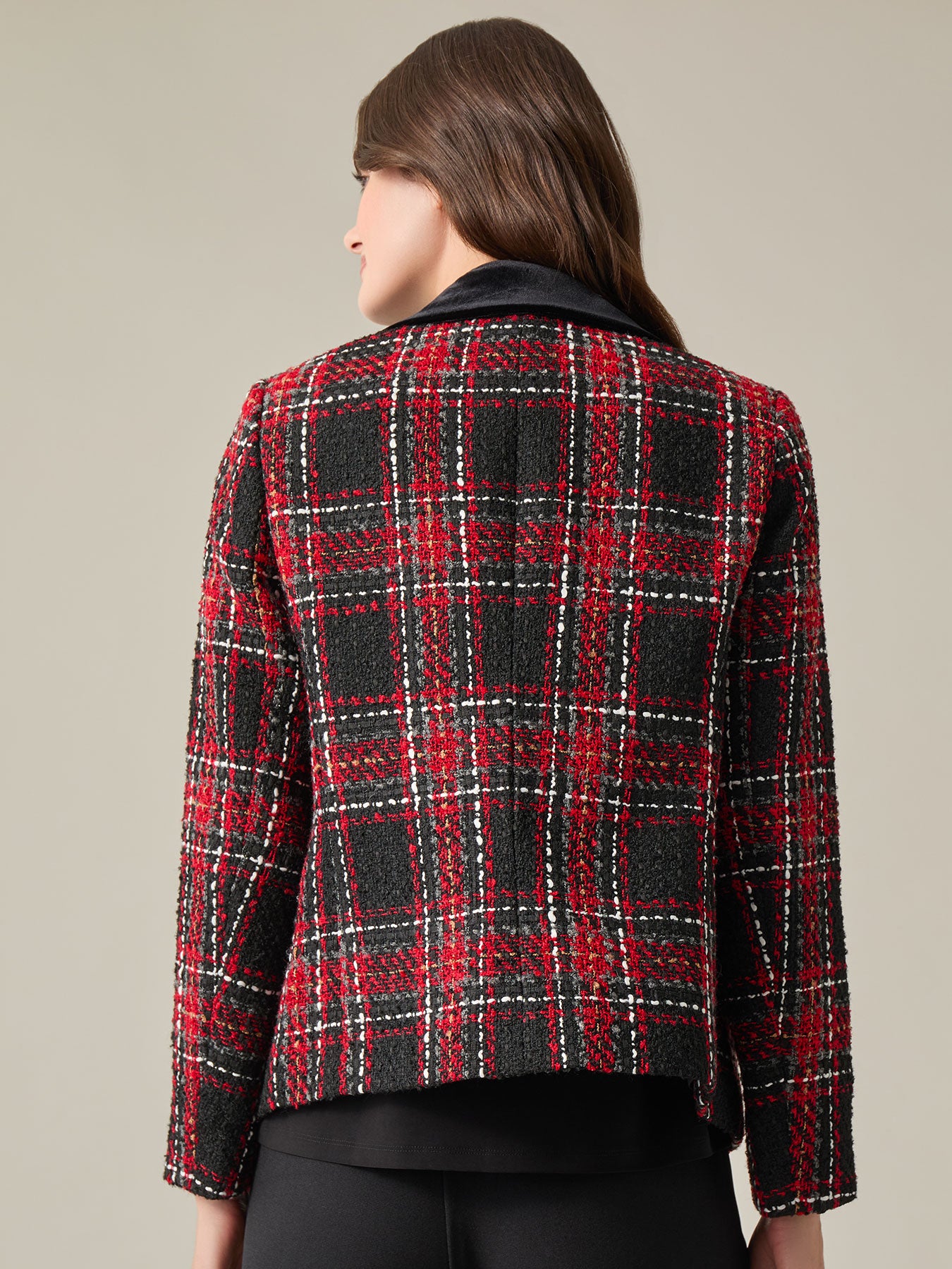 Petite Velvet Notch Collar Jacket1