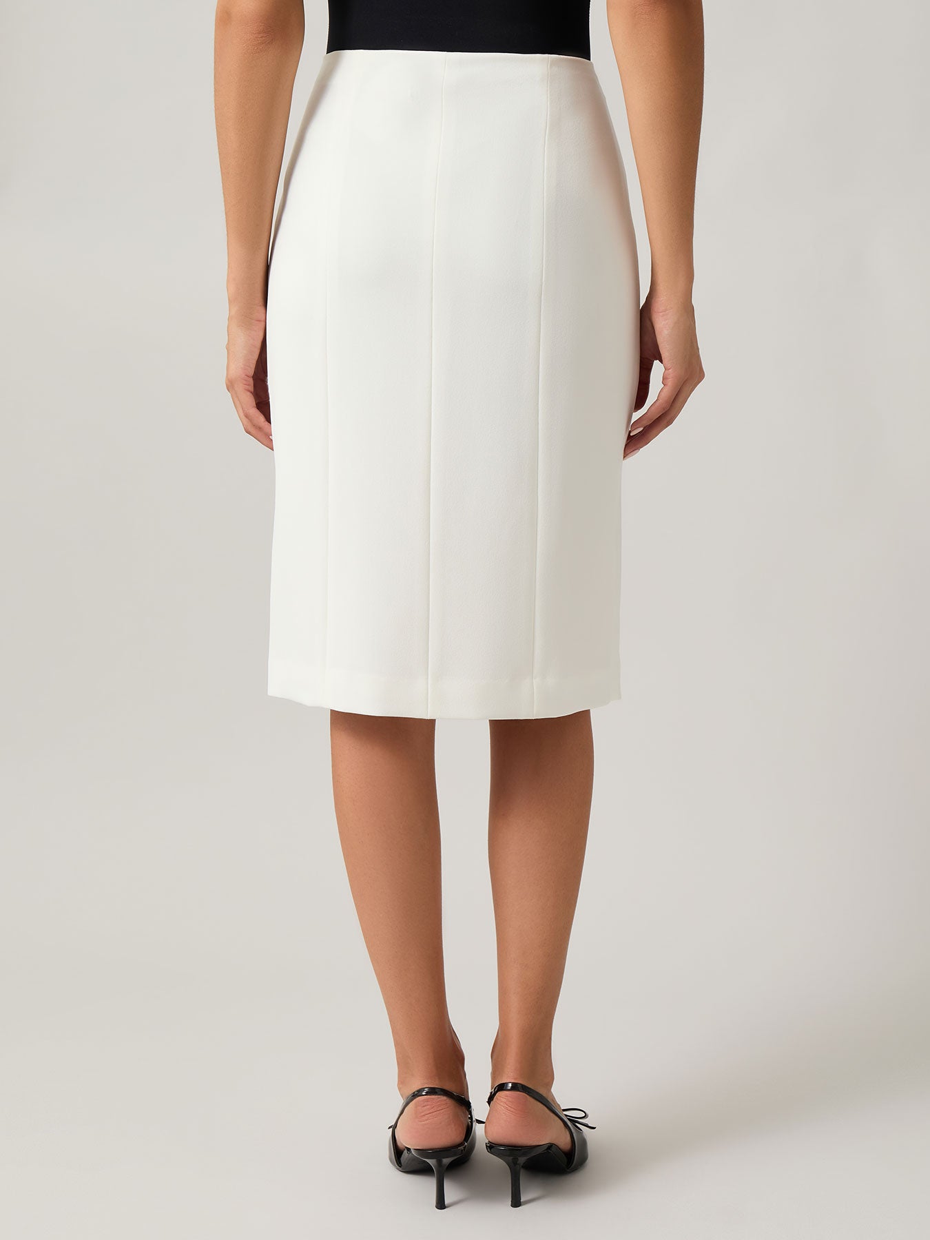 スカート Ans Dotsloevner pencil skirt White Lycra Pull On Pencil Skirt – FOX'S - Online