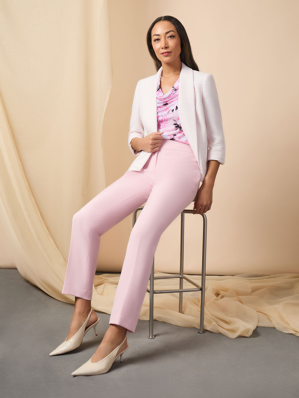 Plus Open Front Notch Collar Jacket