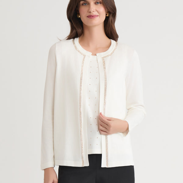 Kiss Front Cardigan in Vanilla Ice | Kasper