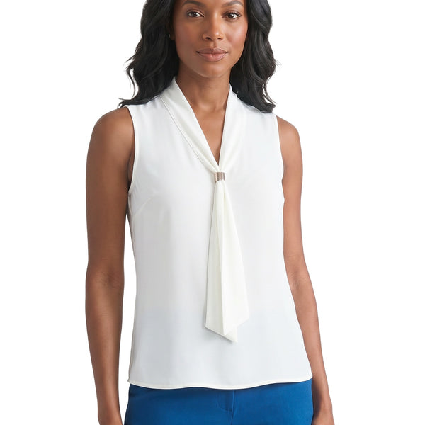 Neck Tie Sleeveless Top