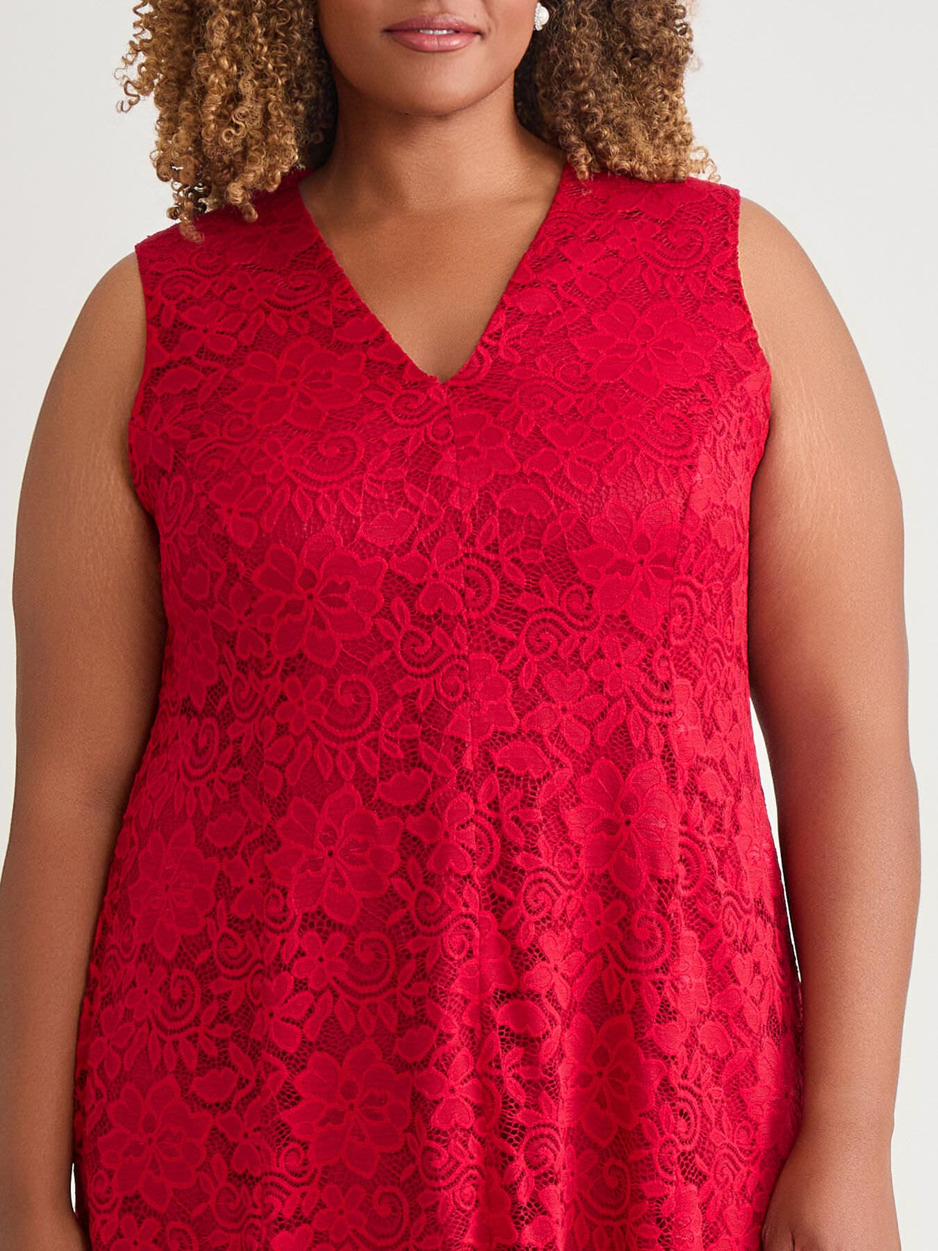 green emerald velvet dress Berrylush Women Red & White Polka Dot Printed V-Neck Fit & Flare Mini main image 1