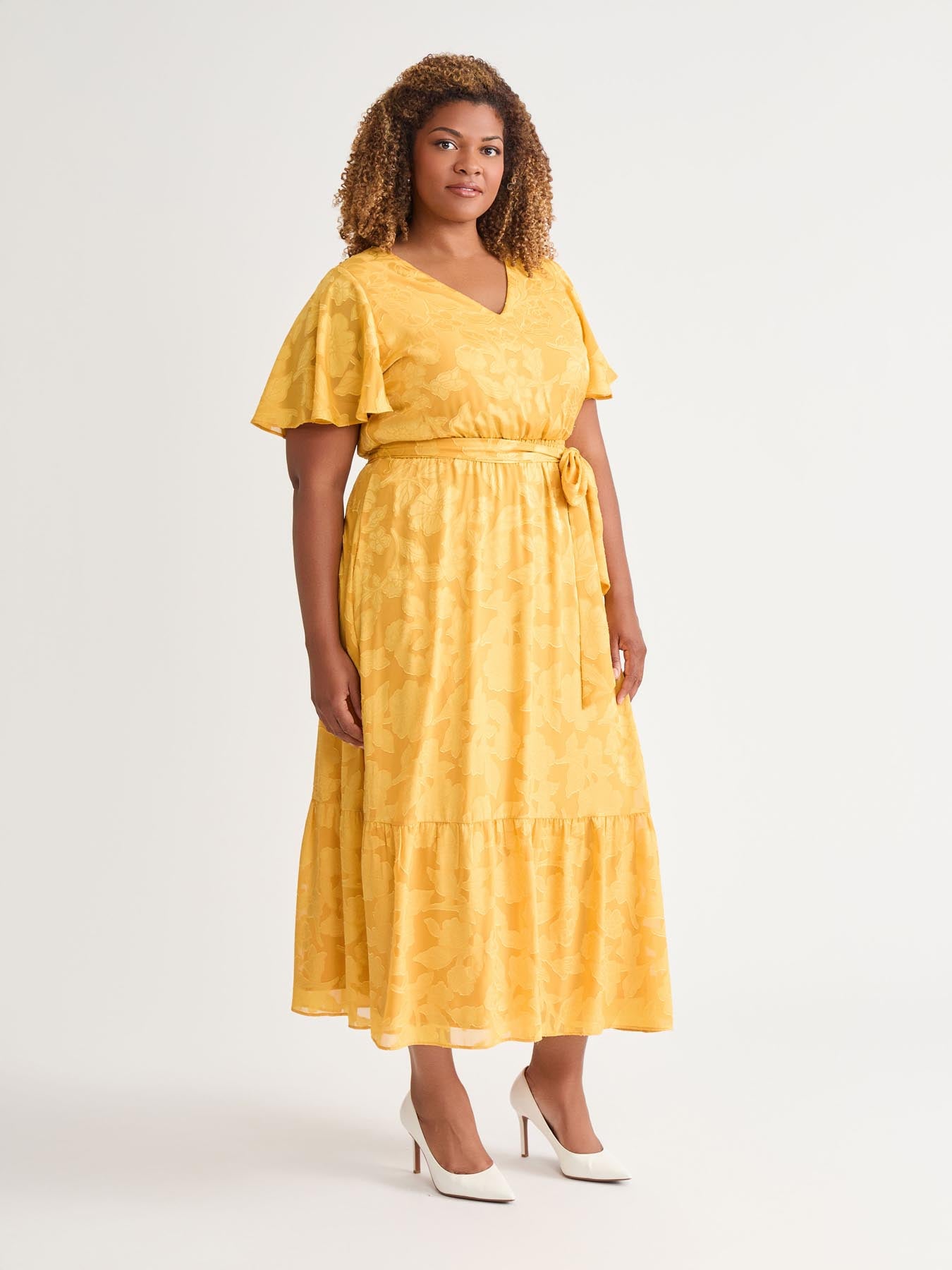 green emerald velvet dress Andrea and Leo A1430 Prom Dress - Yellow main image 1