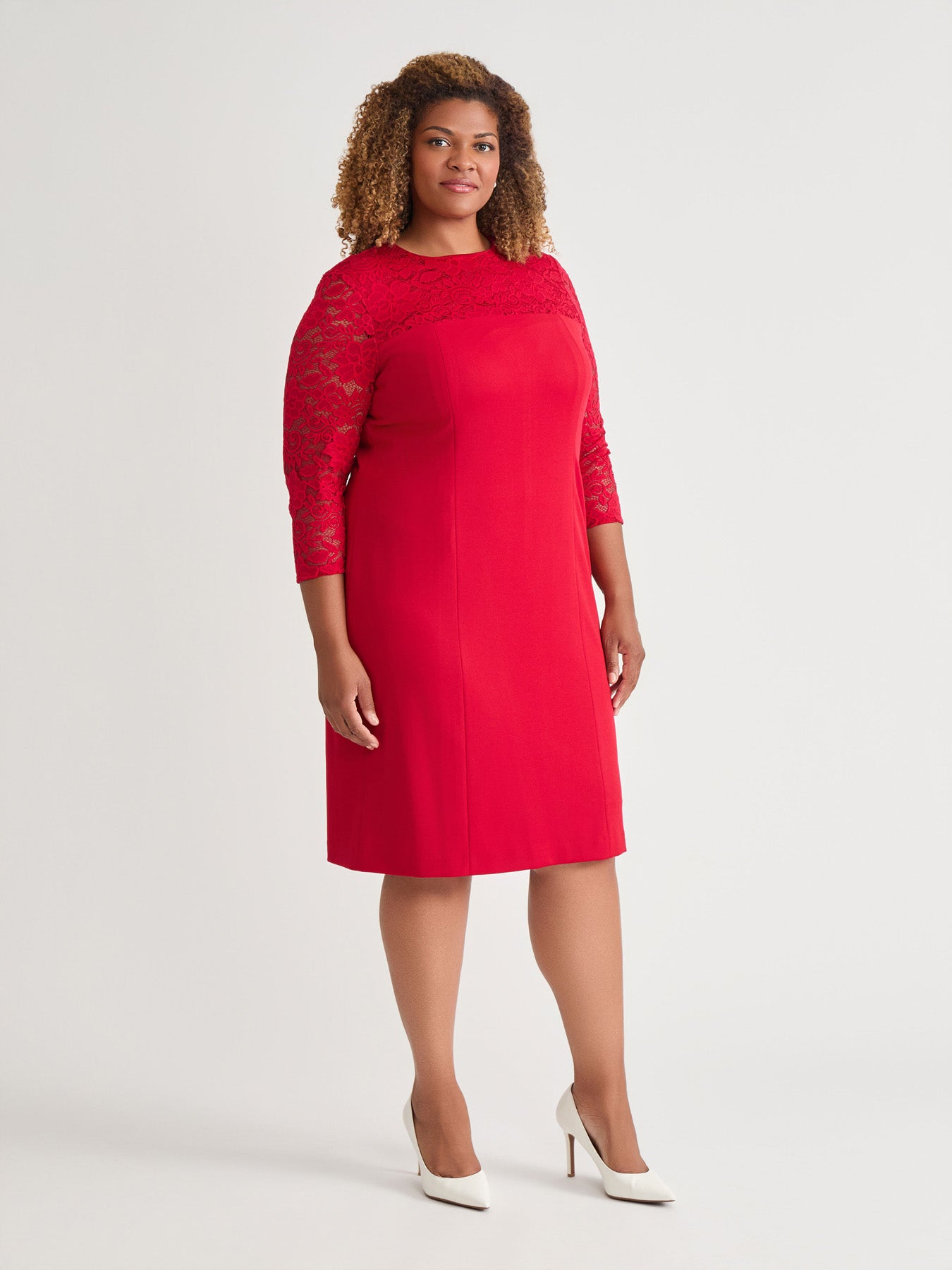 macys lace sheath dress Adrianna Women's Lace-Trim Sheath Dress