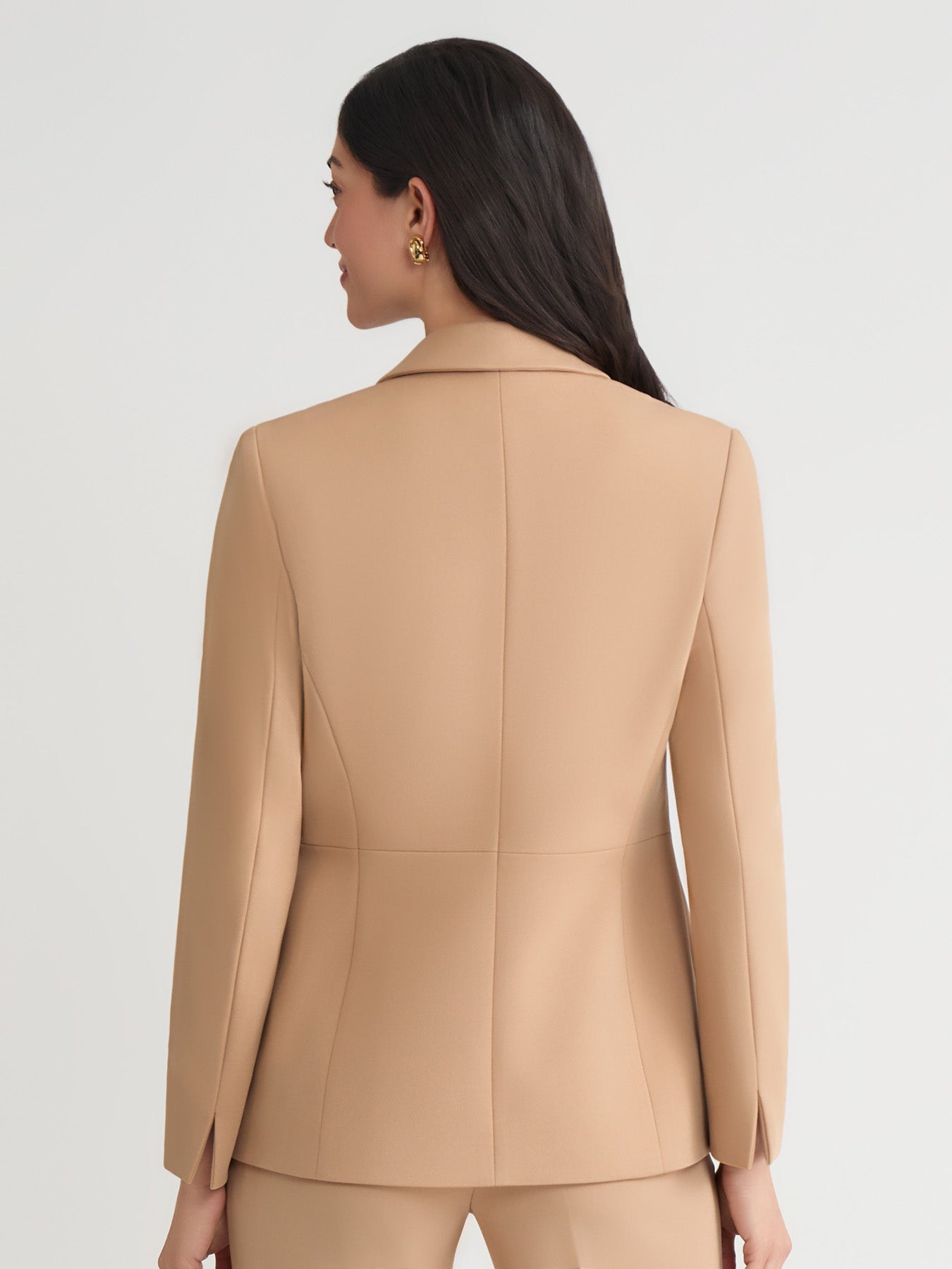 ジャケット・アウター PLEATS PLEASE Mint Tailored Jacket Beige Women's Suit Formal Jacket Blazer One Button with Belt Open Front