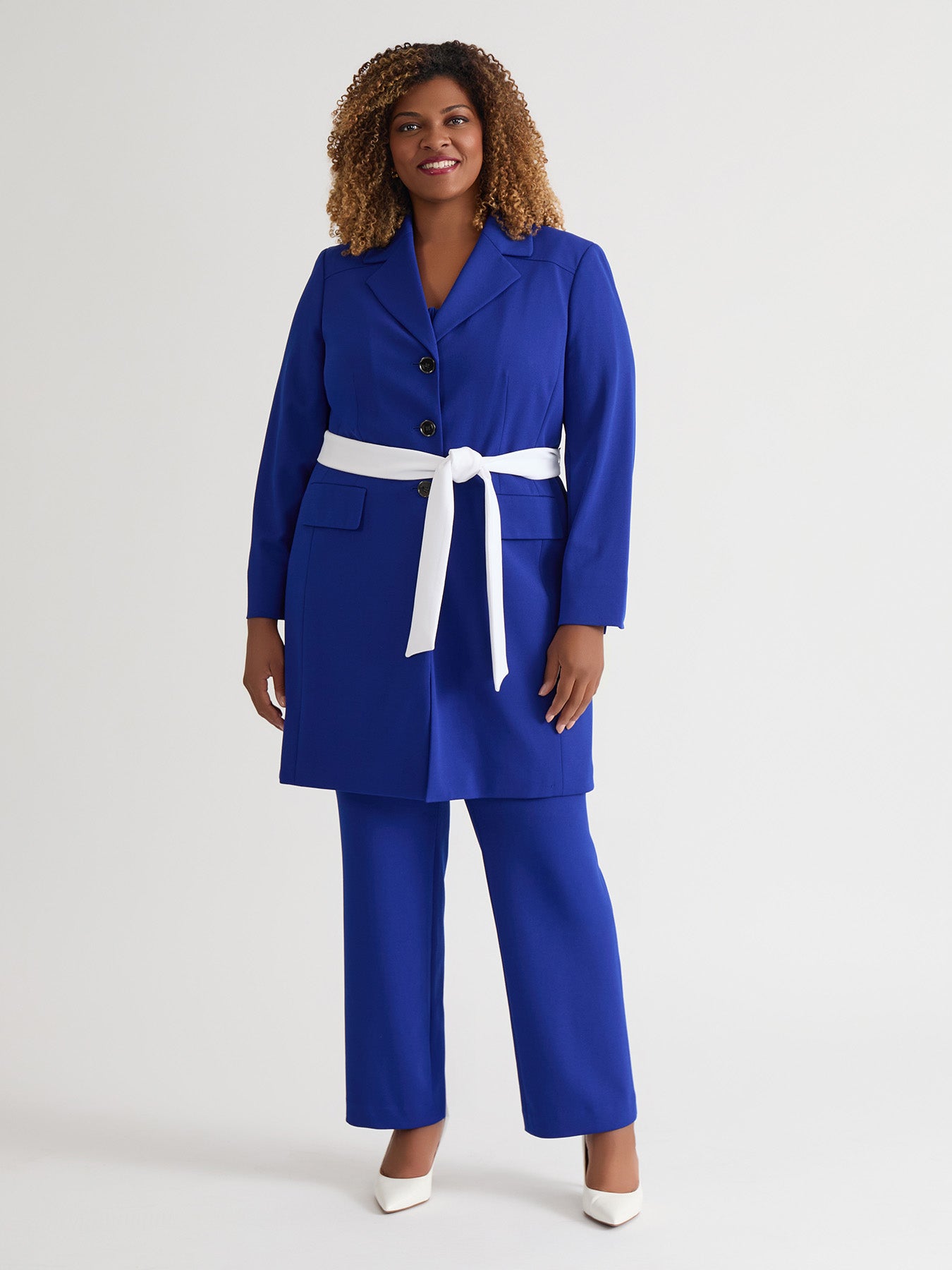 Belted Trench Coat, Royal Signature in Royal Signature | Kasper
