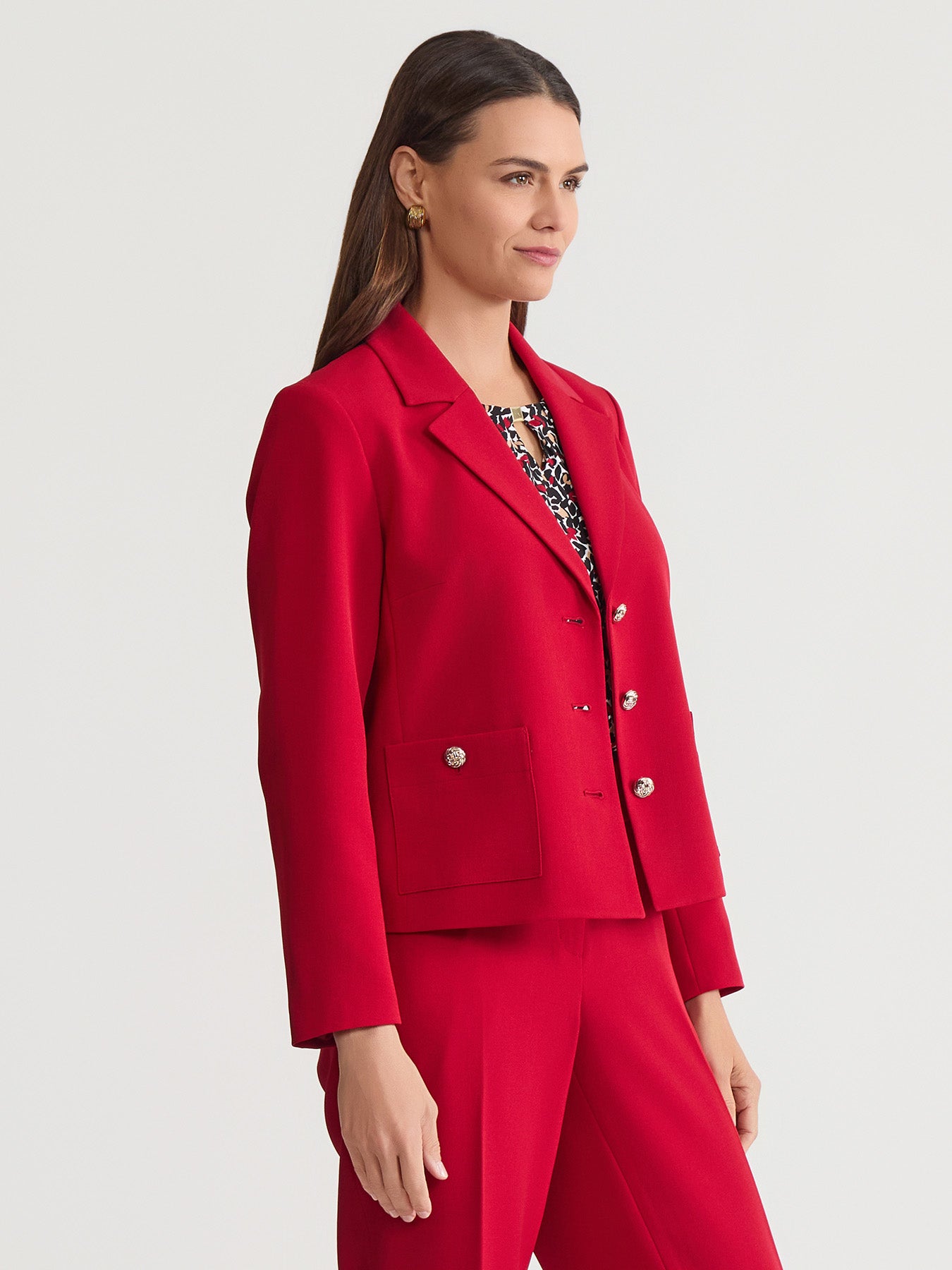 Veste Kasper Femme - Taille 22W (plus Size) - Bleue - Manches 3/4 - Neuve Avec étiquettes
