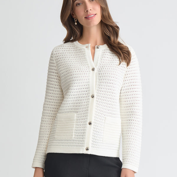 Button-Up Cardigan in Vanilla Ice | Kasper