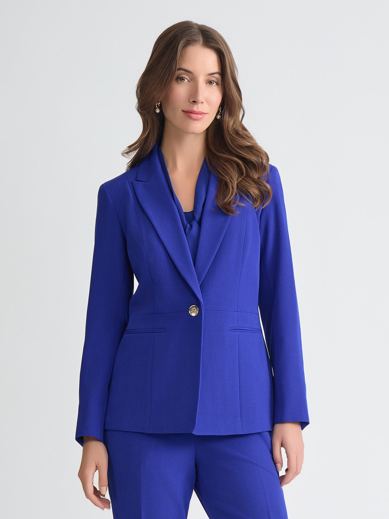 本日限定価格　herlipto Trois Gold Button Blazer Two Gold Button Jacket, Iconic Stretch Crepe