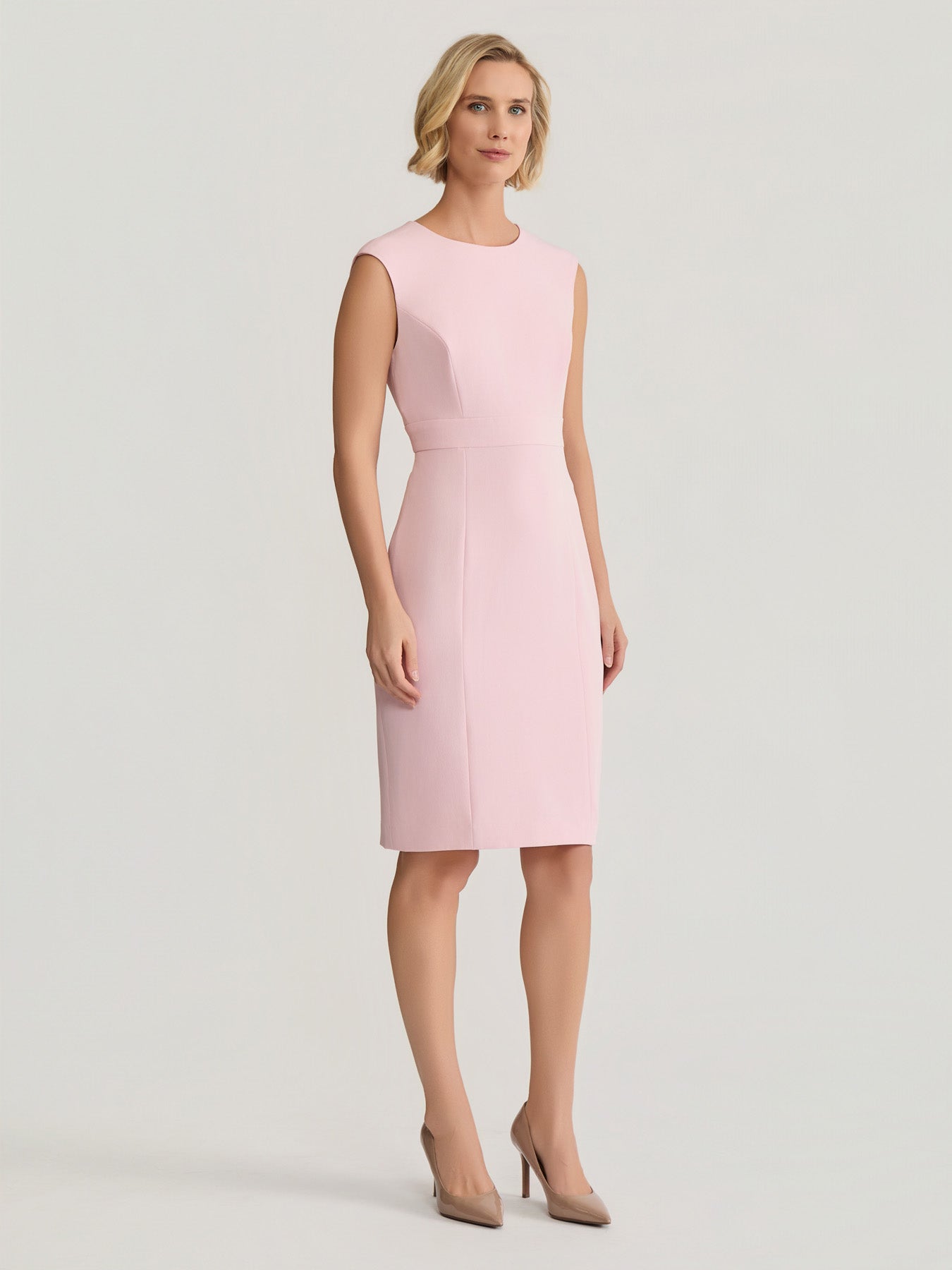 Kasper Women's Stretch Crepe Seamed Sheath Dress, Pink, 6P