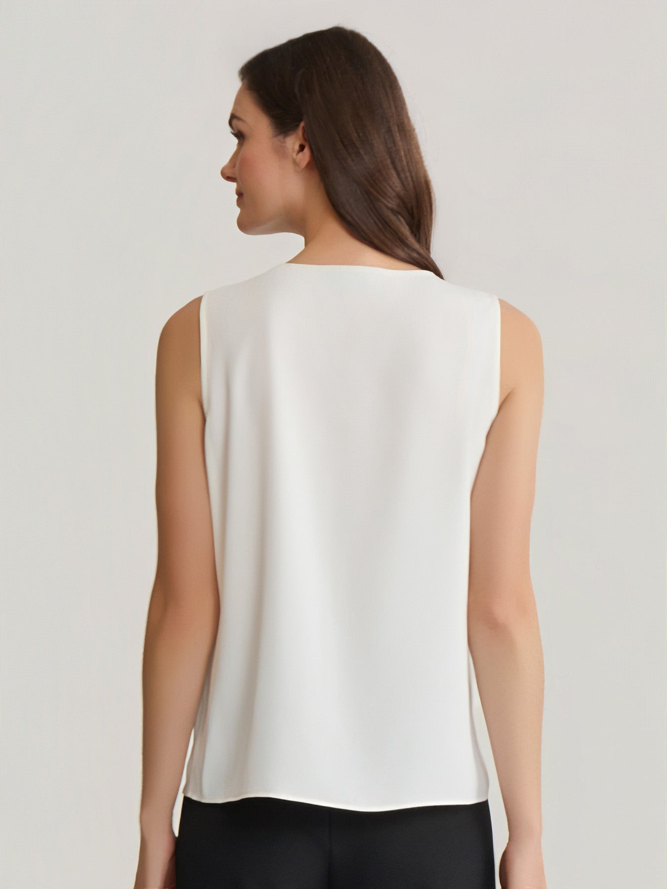 Ruffle Neck Blouse in Vanilla Ice | Kasper