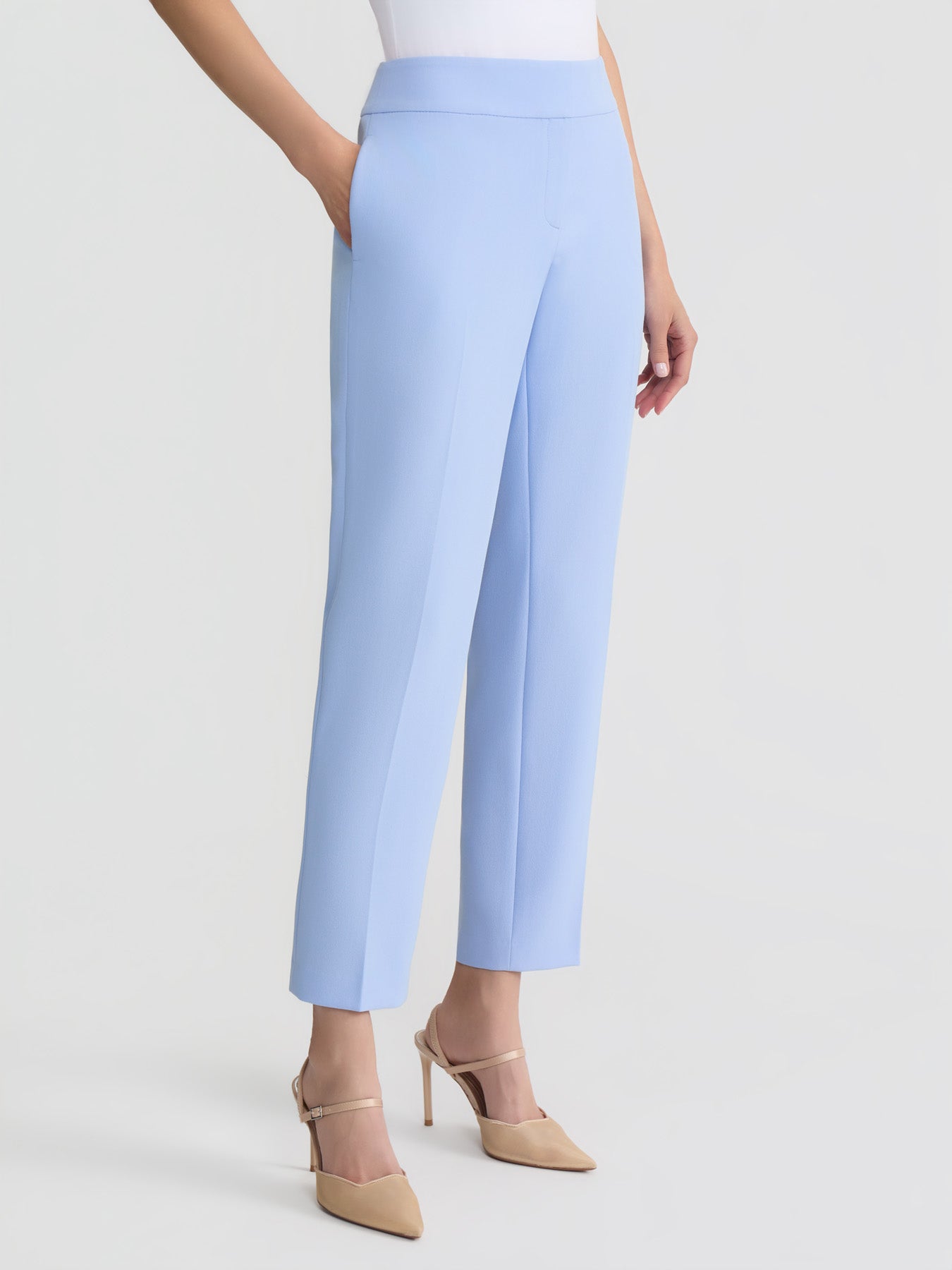 Kasper Women's The Ava Straight Leg Pants - Blue - Straight-leg Pants Kasper Women's The Ava Straight Leg Pants - Blue - Straight-leg Pants