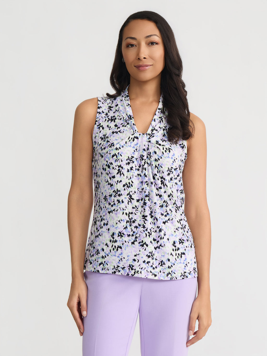 Knot Front Sleeveless Top