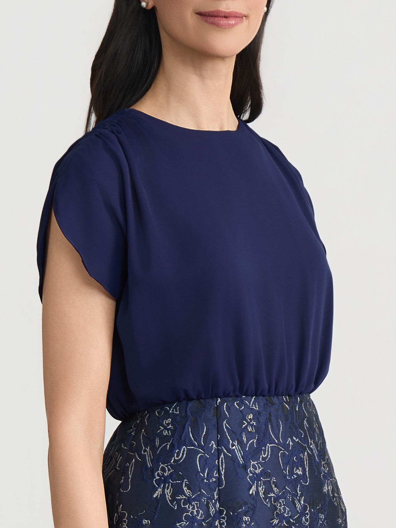 tulip sleeve dress mermaid cut Tulip Sleeve Sheath Dress
