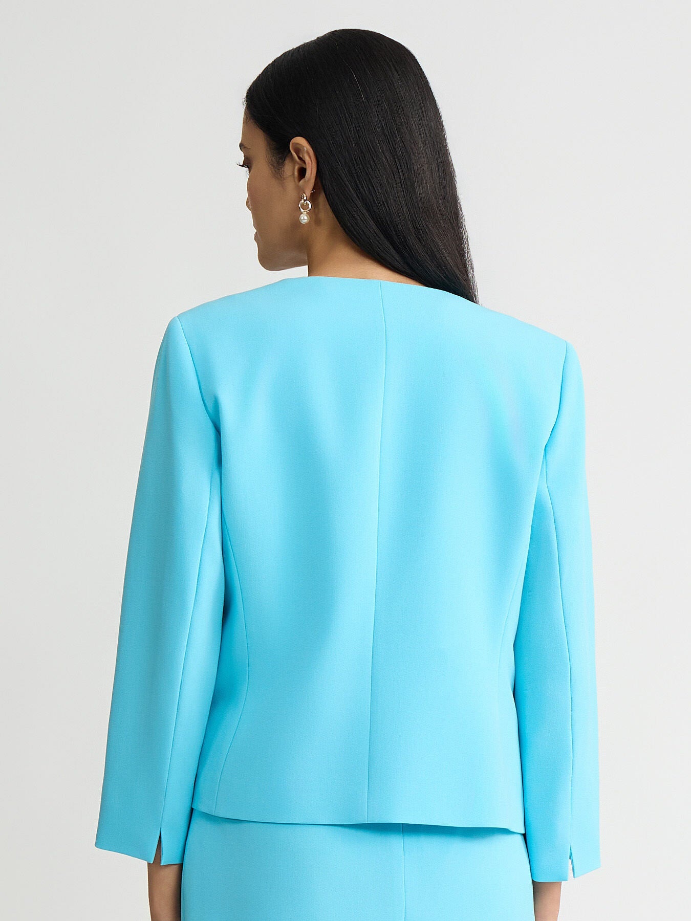 Open Front Seamed Jacket