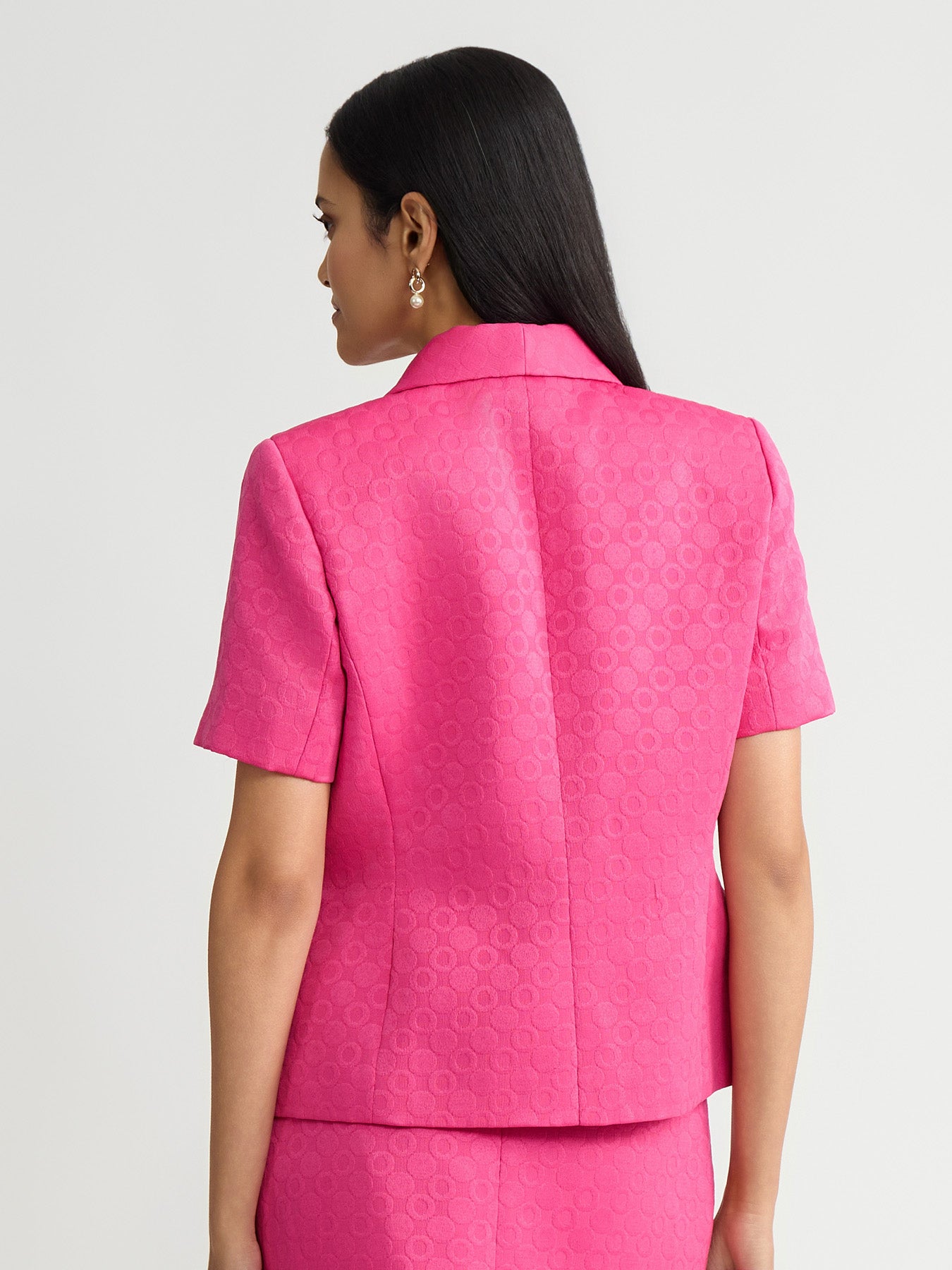 Jacquard Short Sleeve Jacket