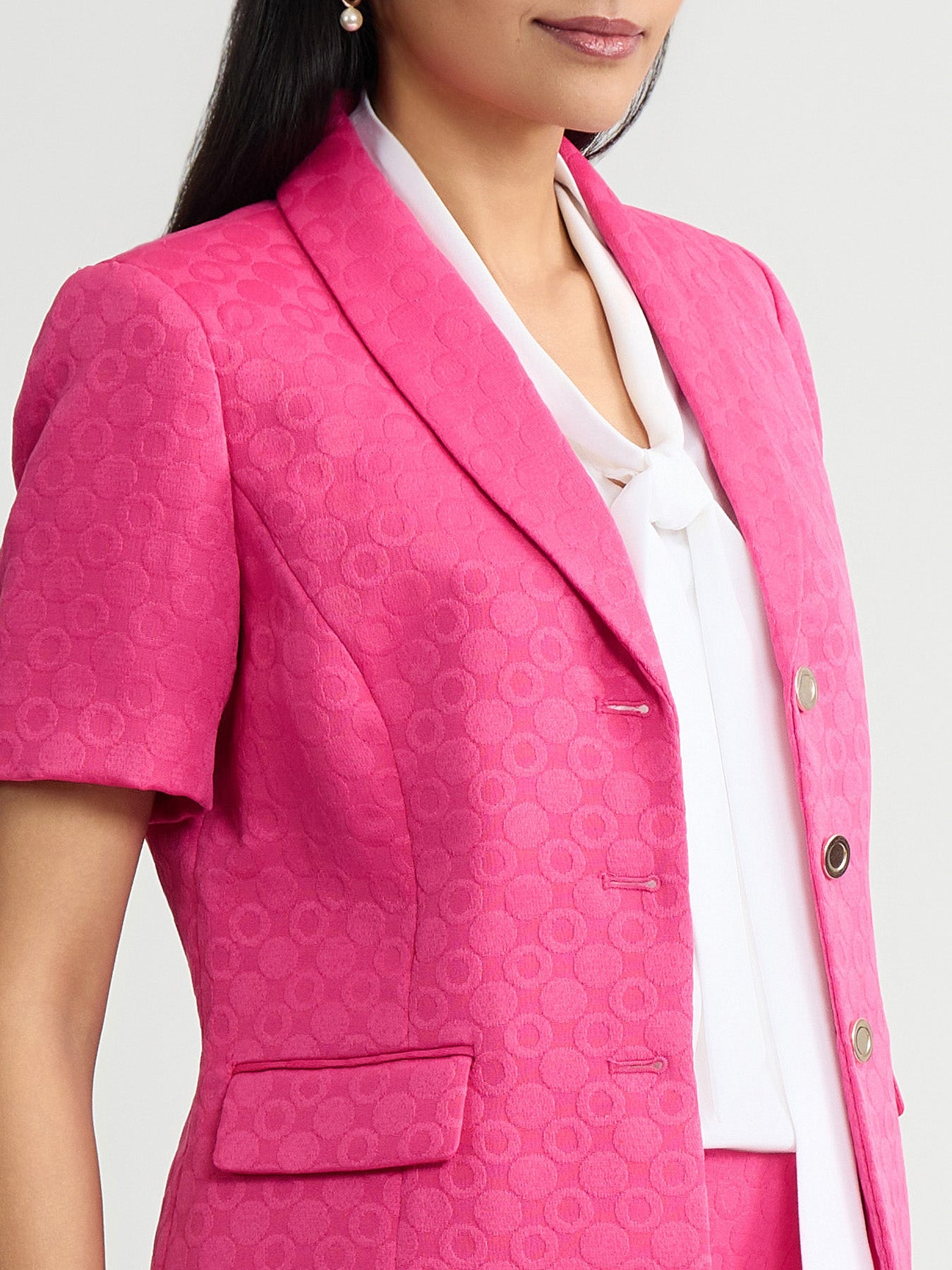Jacquard Short Sleeve Jacket