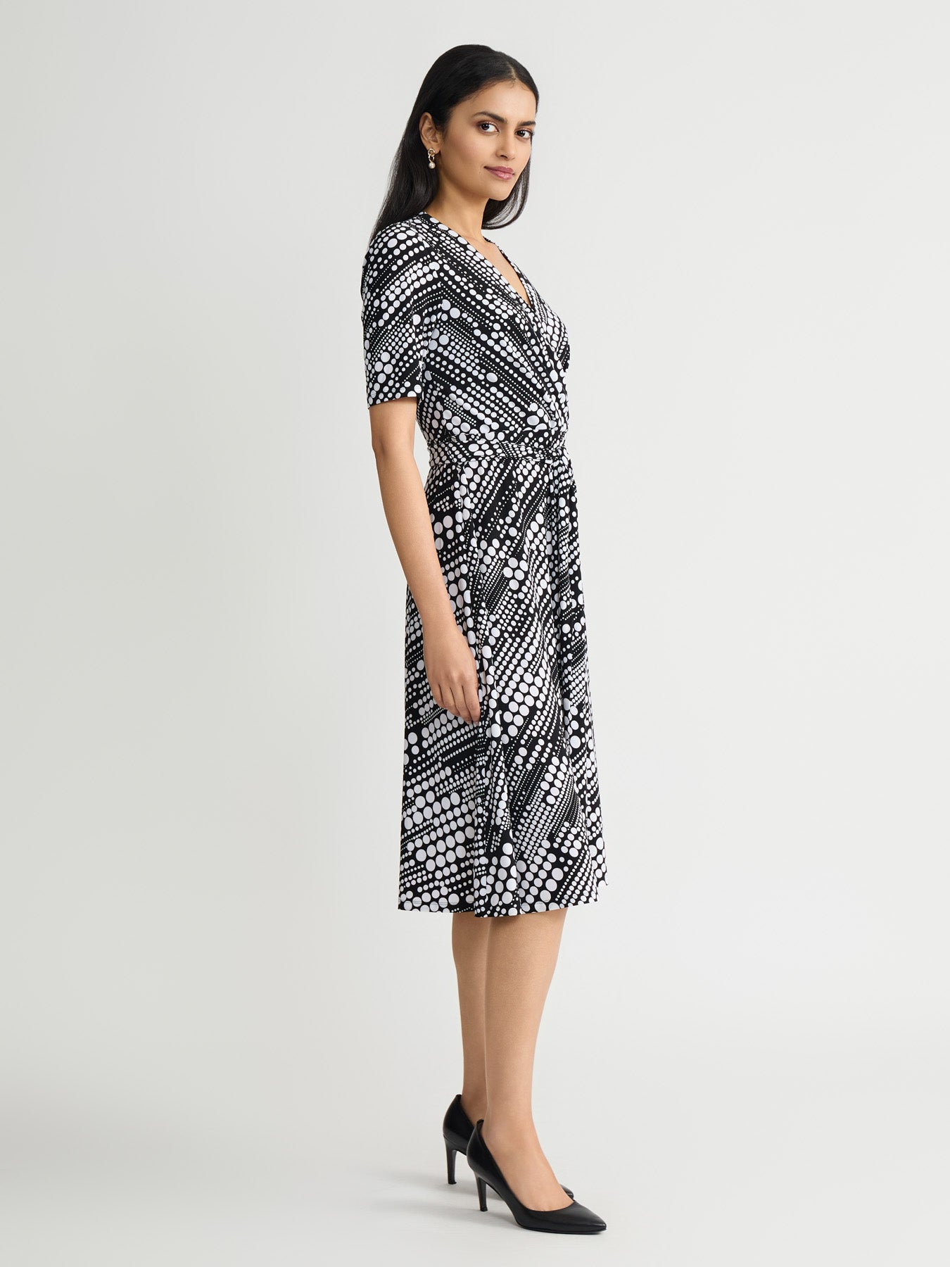 sachin and babi light blue dress High Neck Tie-Back Midi Dress