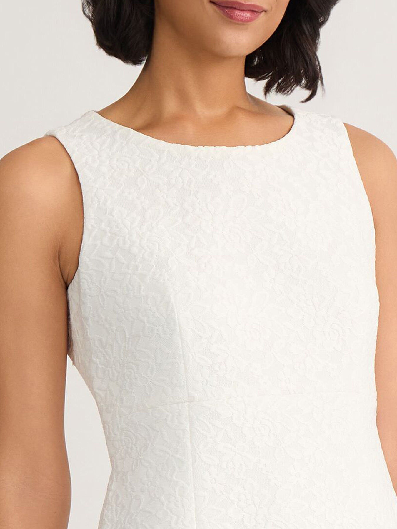 Jewel Neck Sheath Dress