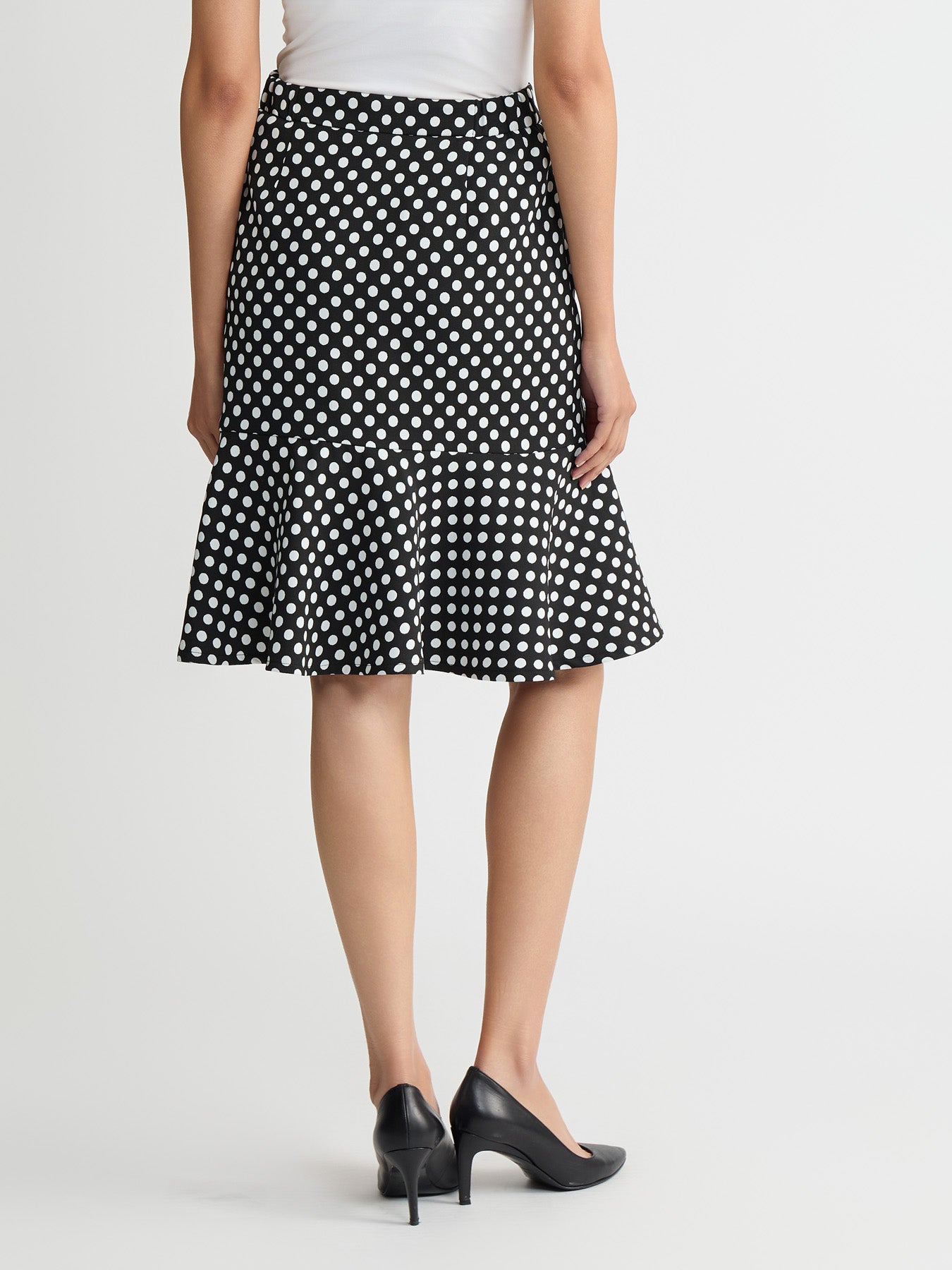 Plus Dotted Jacquard Skirt