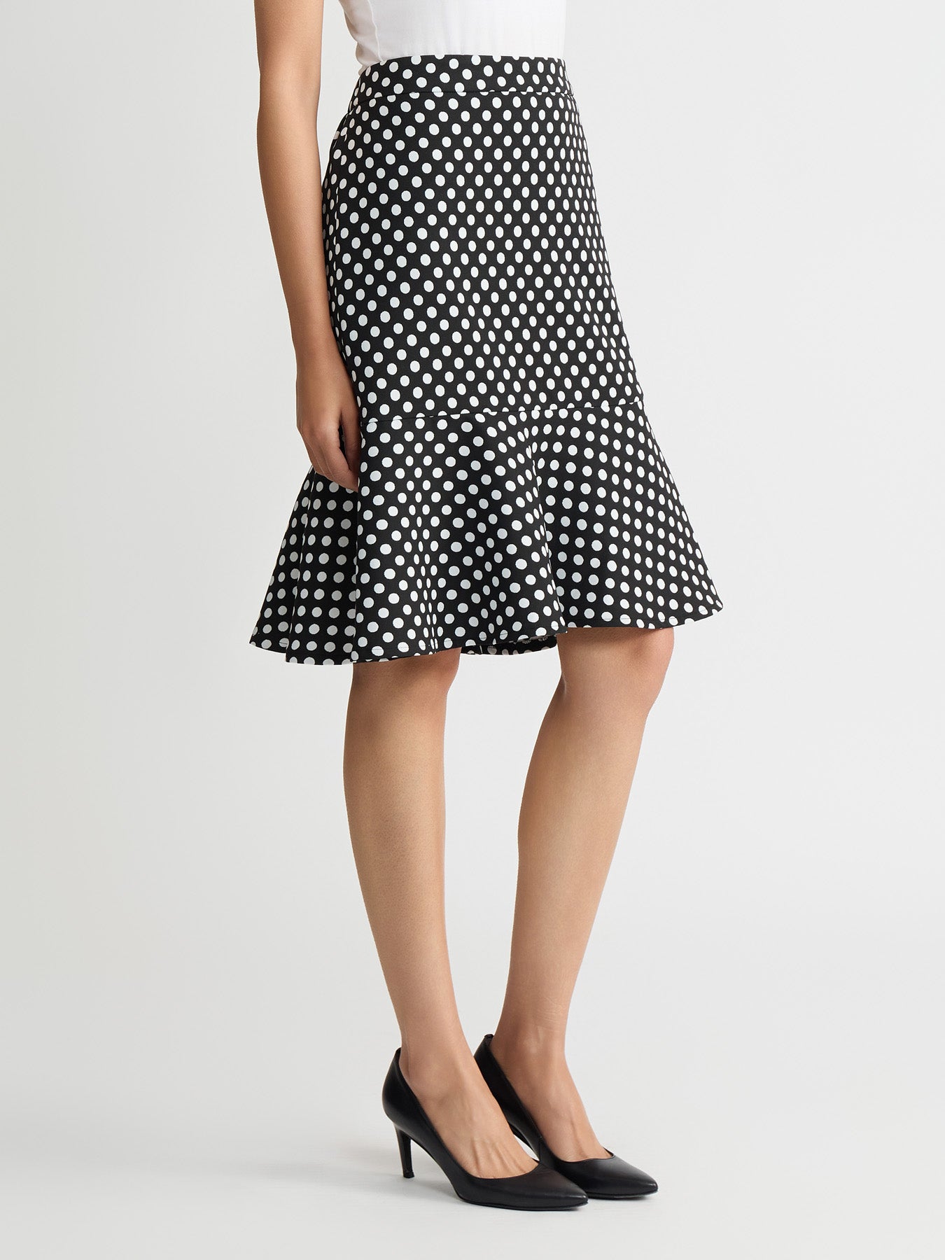 Plus Dotted Jacquard Skirt