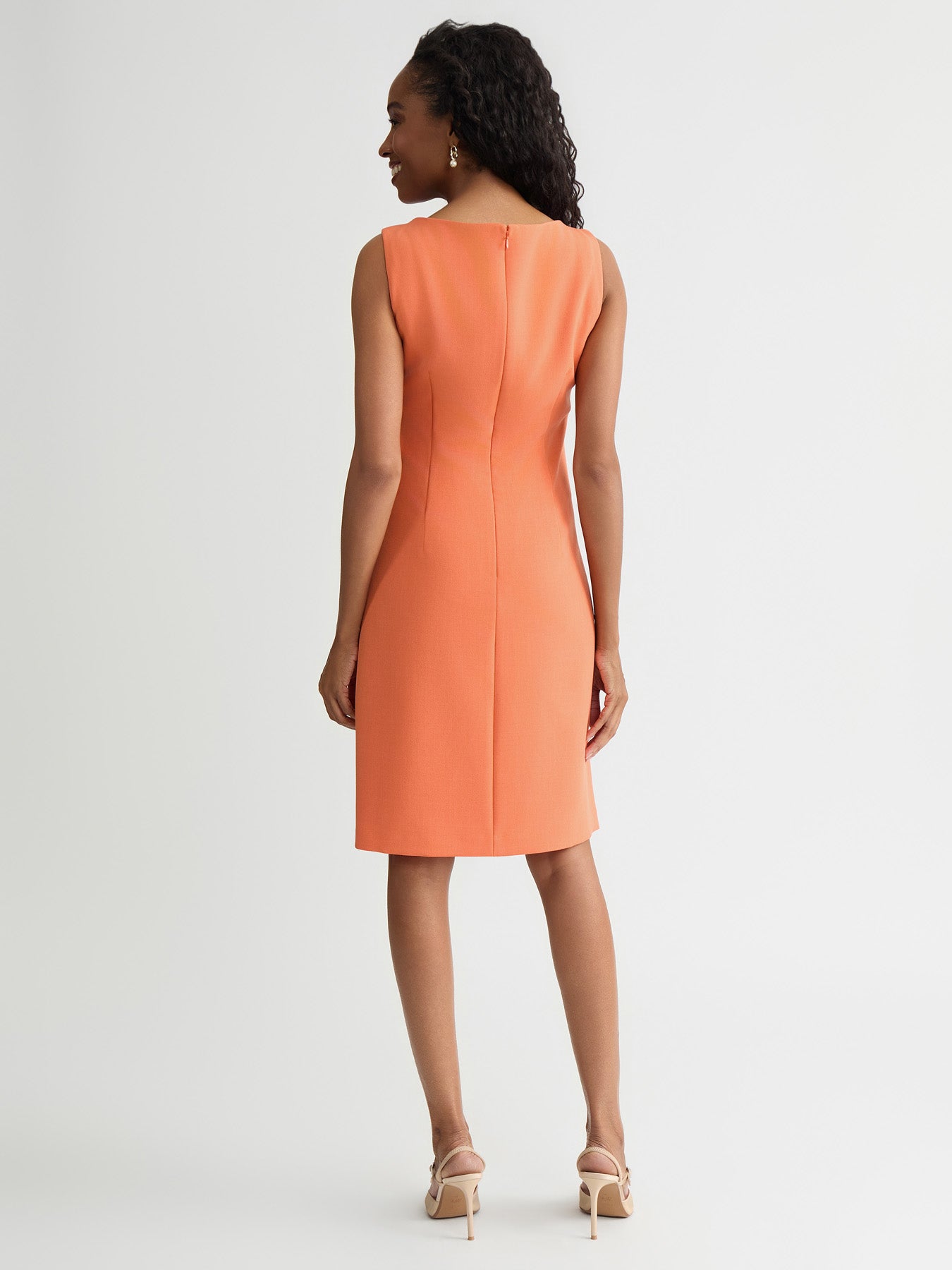 Buckle Trim Sheath Dress