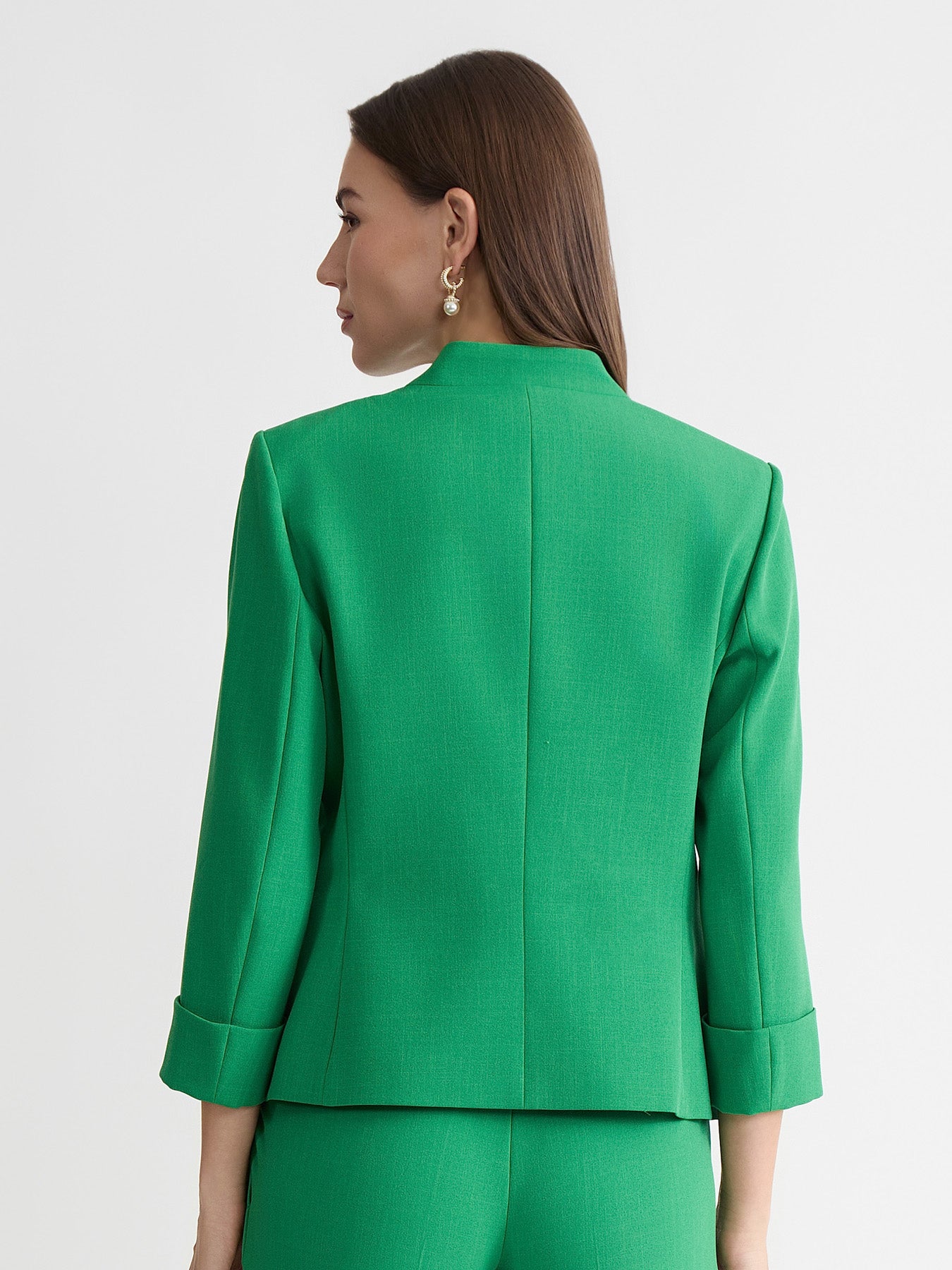 Open Front Seamed Jacket