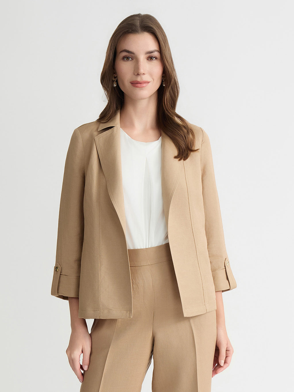 Petite Open Front Jacket