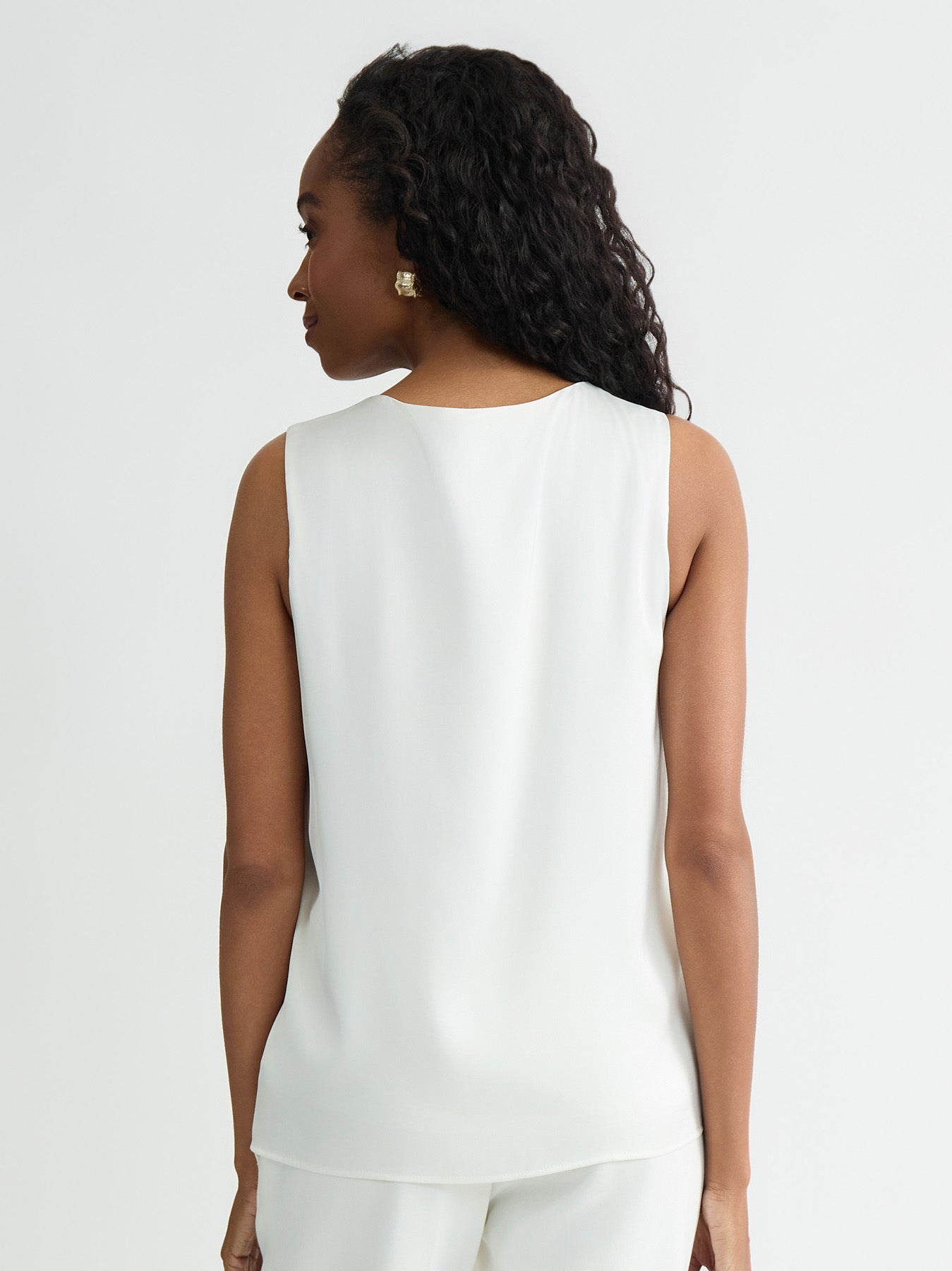 Box Pleat Sleeveless Blouse