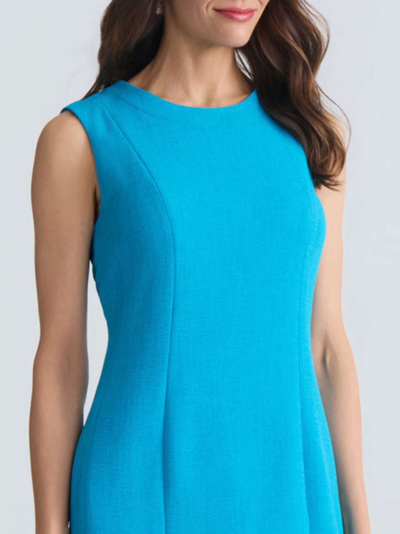 Sleeveless Sheath Dress, Pebble Crepe Sleeveless Sheath Dress, Pebble Crepe