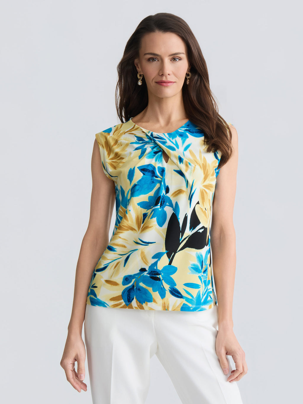 Keyhole Twist Neck Top, Everyday Knit
