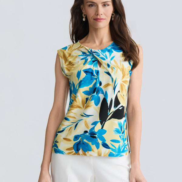 Plus Keyhole Twist Neck Top, Everyday Knit